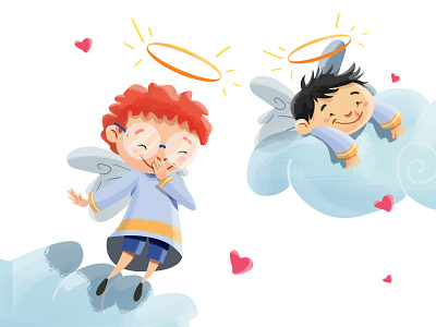 Card 1 angels children cute illustration kids oracle