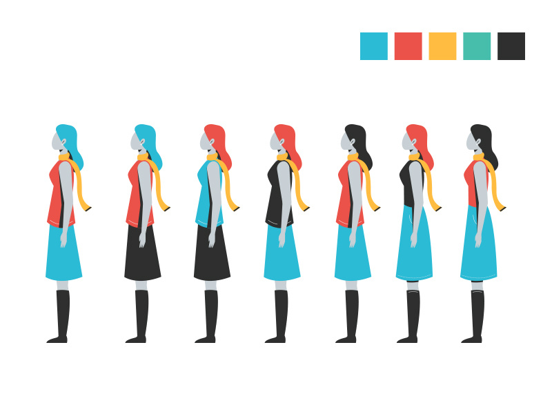 Character Variations by Ana Hill on Dribbble