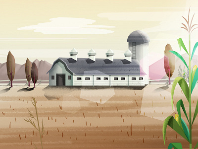 Argperspective Farm calid farm grain illustration