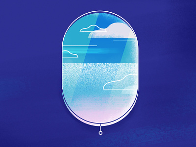 Bon Voyage airplane blue clouds flight minimalistic sky travel trip window