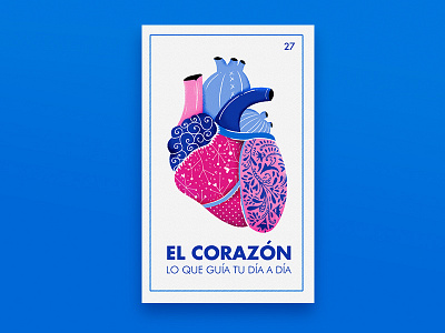 EL CORAZON... LOTERIA corazon heart illustration loteria mexican cards patterns