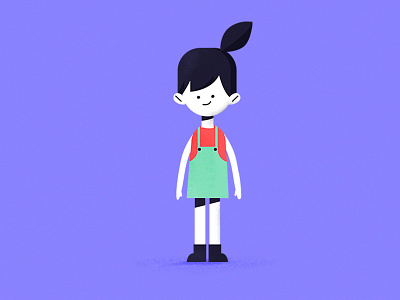 Viola Character character design color eduction flat girl motion