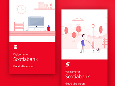 Scotiabank Canada App Illustrations