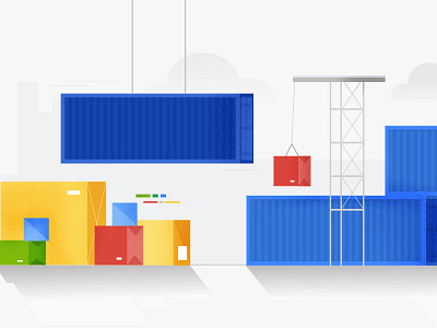 Google Shipping Banner flat google ad banner google design gsuite illustration minimal minimal vector ui vector