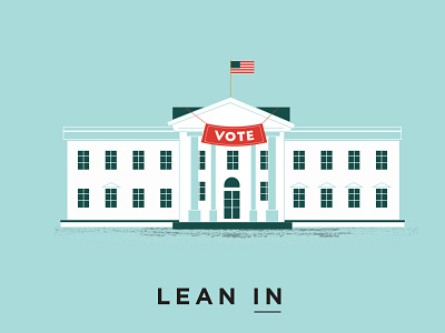 LEANIN Whitehouse design flat illustration minimal styleframe vector vote woman illustration