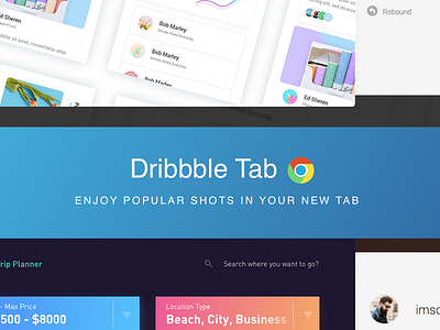 Dribbble tab chrome extension