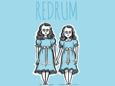 REDRUM the shinning redrum kubrik stephen king illustration movie film
