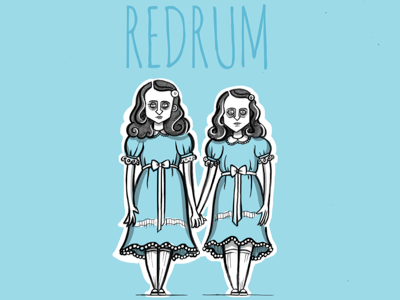 REDRUM film illustration kubrik movie redrum stephen king the shinning