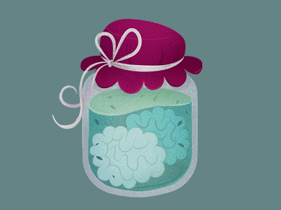 Mermelada de Sesos · The Brain Jam brain branding glass illustration jam jar logo mermelada retro vintage