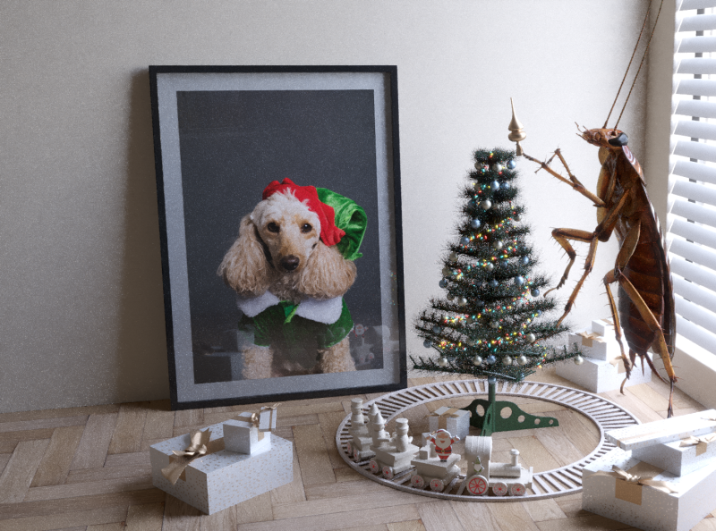 Roach on a nice day setting up for Christmas by David from Desk AI on