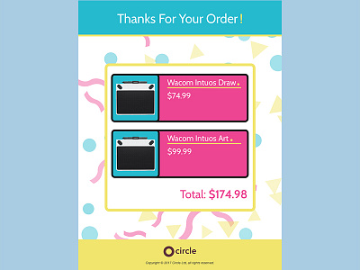 Daily UI #017 - Email Receipt challenge confetti daily dailyui dailyui017 email sketch ui