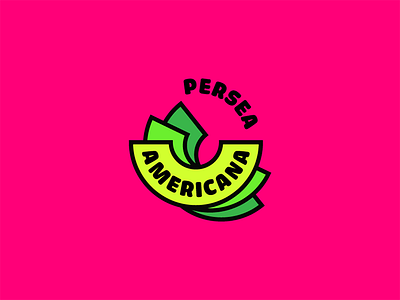 Persea Americana 2d avocado brand branding clean design illustration logo