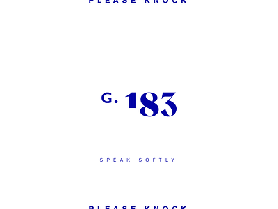 G. 1 8 3 072 blue klein logo logotype theinhardt type typography