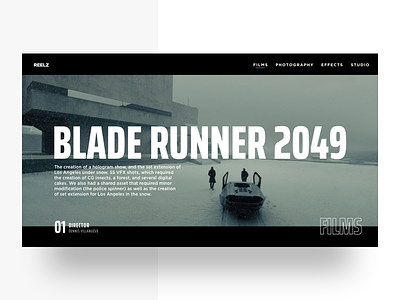 Blade Runner 2049 Landing Page blade runner 2049 landing landing page movies typograpgy ui design web design