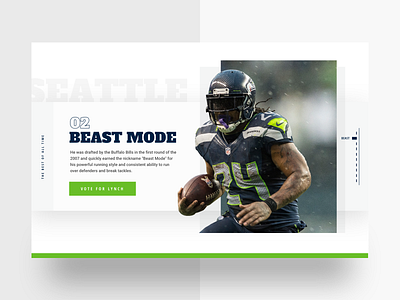 Marshawn Lynch concept beast landing page typogaphy ui ux web