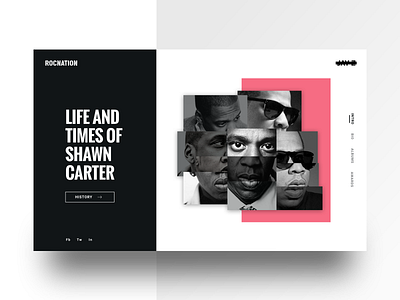 Jay-Z Artist Page Concept illustration jay z landing page minimal modern music typography ui web