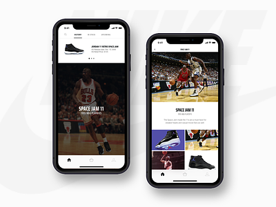 Jordan Sneaker App app design iphone xr mobile mobile app design mobile ui sneakers ui ux