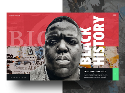 Black History Month Concept blackhistorymonth collage hiphop modern music typography ui ui design ux ux design web design website