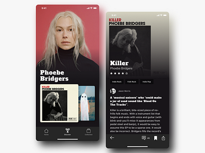 Music Review App app app design ios mobile mobile app mobile app design music typography ui ui design ux ux design