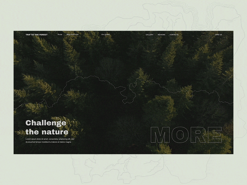 Journey to the forest animate black forest journey path travel trees trip typography ui ux video