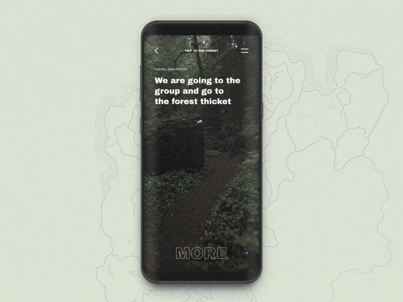 Journey to the forest(mobile) animate forest journey mobile path responsive travel trees trip ui ux video