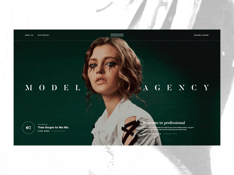 M.A. Agency main agency animation design fashion model photo ui ux website