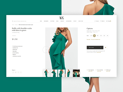 Thx - luxary clothing store. Product page beauty clothes ecommerce fashion girl minimal shop store ui ux