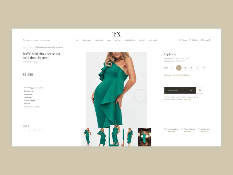 Thx store. Product gallery clothes ecommerce fashion girl minimal shop store ui ux web