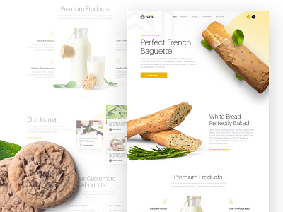 Bakery Landing Page clean design figma landing page landing page design sketch ui web design