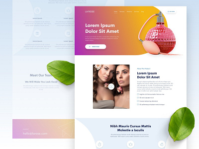 La'rose Landing Page brand clean design figma illustration landing page parfum sketch ui ui design