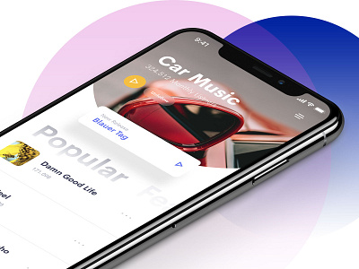 Dribbble Car Music app app design apple clean design figma ios app iphone iphone app mobile sketch ui ui design