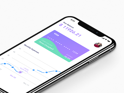 My Credit Card app app design apple clean concept credit card design figma ios app iphone iphone app mobile sketch ui ui design