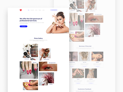 Phoenix Beauty Zone beauty beauty salon clean coloring design figma hairstyle landing design landing page manicure nail salon pedicure ui ui design web design website website design