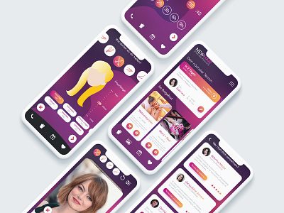 NEWHAIR App Design app concept app design appdesign barber barbershop design gradient gradient design hair hair care hair cut hair salon haircut minimalistic modern simple ui ux webdesign