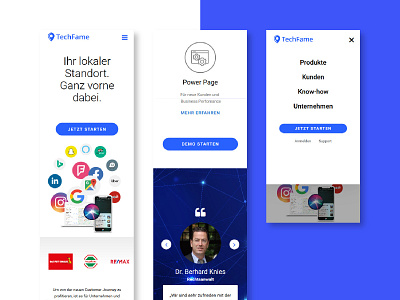 Techfame mobile Webdesign