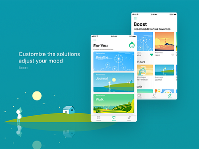 Wave - Features app branding illustration interactive ui ux visual design