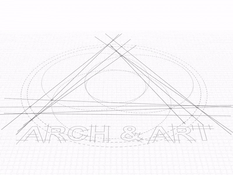 "Arch & Art" logo animation architecture art illustration interior design logo animation motion graphic render