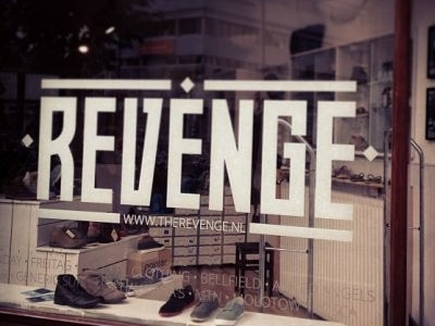 Revenge Storefront bahn pro font house style logo