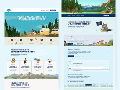 Salesforce - Dreamforce art direction design digital illustration interaction design landing page ui uiux ux web design