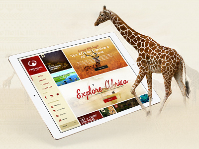 Piper & Heath Safari Travel Company Mobile Home Page animals arti direction digital mobile safari ui ux web design