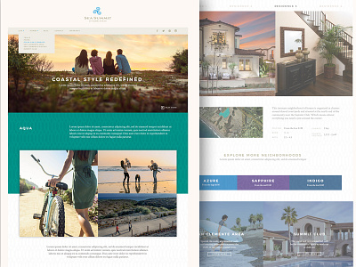 Sea Summit at Marblehead Neighborhood Landing page concept art direction branding interaction design landing page real estate uiux web design
