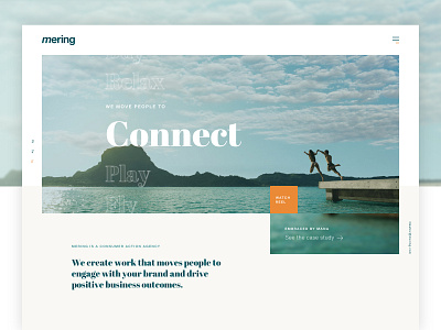 Mering Round 1 Comp art direction branding concept digital graphic design identity landing page typography uiux web design