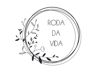 Roda Da Vida - B&W Round adobe illustrator art botanical art botanical illustration design illustration logo logo design meditation vector vector art vector artwork