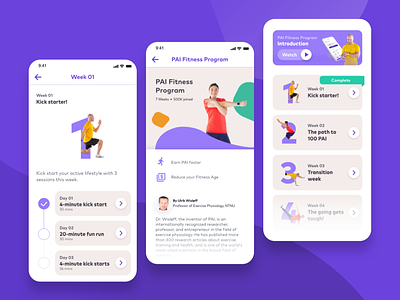 PAI Health Fitness Program fitness app graphic design photography product uidesign uiux ux workout app workout tracker