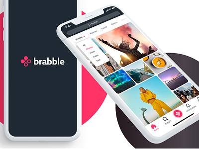 Brabble UI UX app branding logo product social app ui uiux
