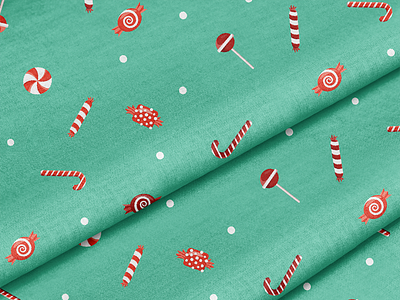 Christmas Candy Socking Stuffers candy cane holiday holiday design pattern pattern design patterns peppermint surface pattern surface pattern design wrapping paper