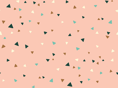 Pink Triangles Pattern | Daphney Collection children collection cute dark green illustration pattern pattern design pink processing procreate surface pattern surface pattern design teal triangle yellow