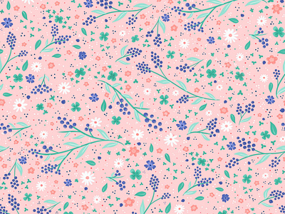 Floral Blueberry Pattern - Joylyn