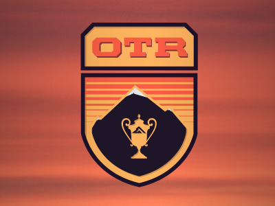OTR Badge badge orange united serif yellow