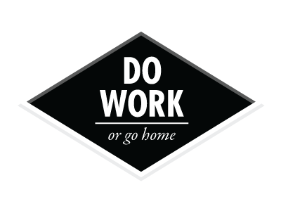 Do Work black futura gray white